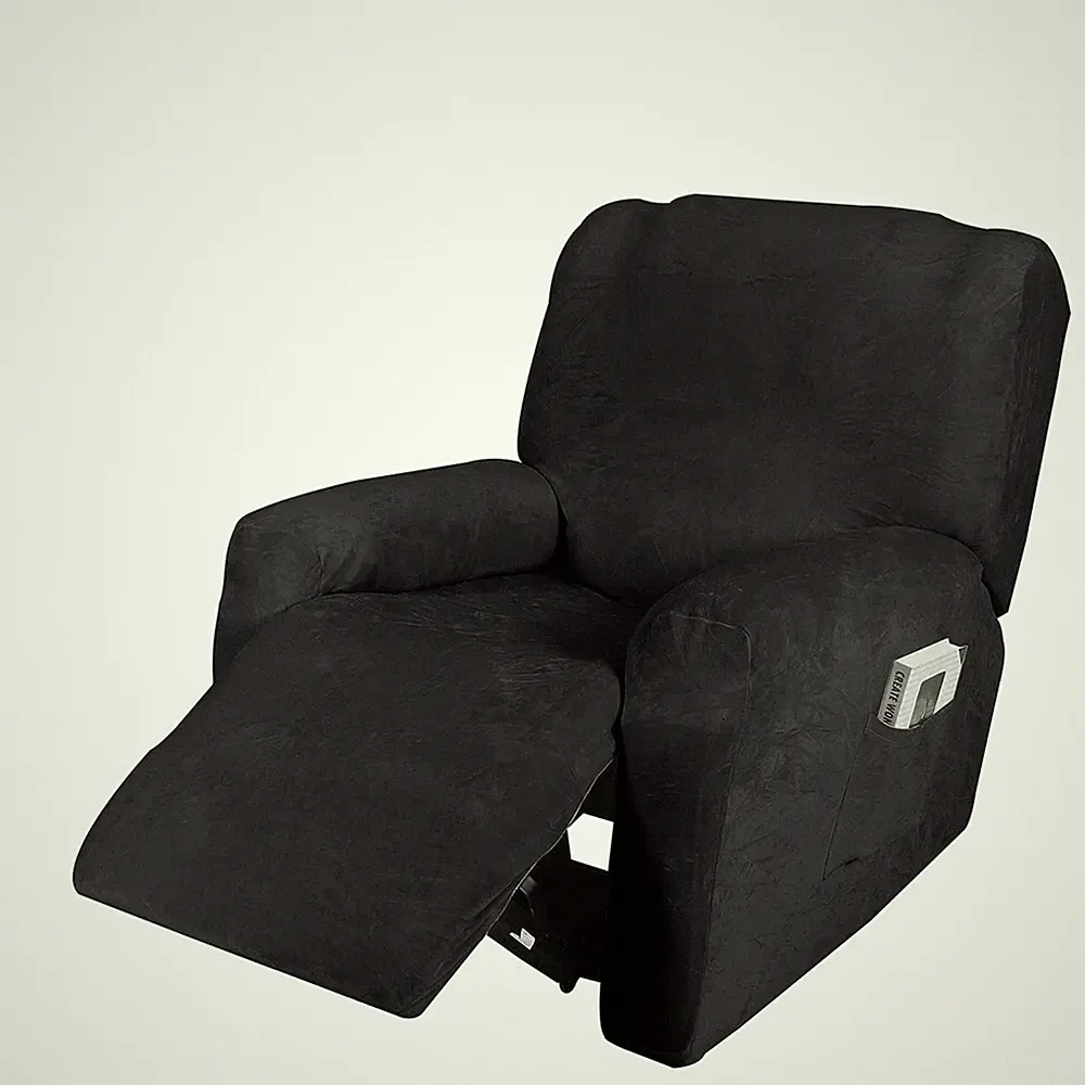 1/2/3 Seater Stretch Velvet Recliner Cover Armchair Lounge Couch Slip cover CN