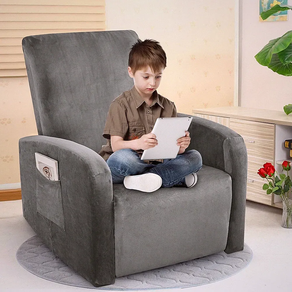 2026 Velvet Small Recliner Cover 3-Piece, Luxury Plush Recliner Chair Covers...