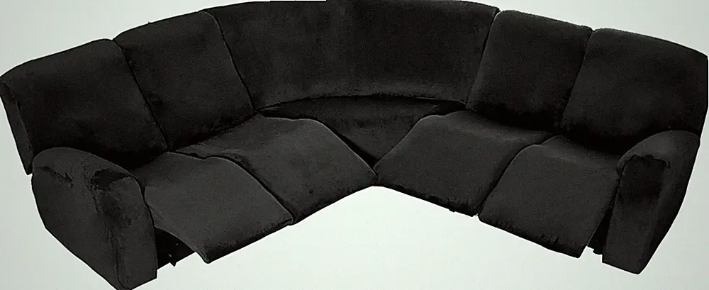 7-Pieces Velvet Stretch Sectional Recliner Cover fr 5 Seat Corner Reclining Sofa