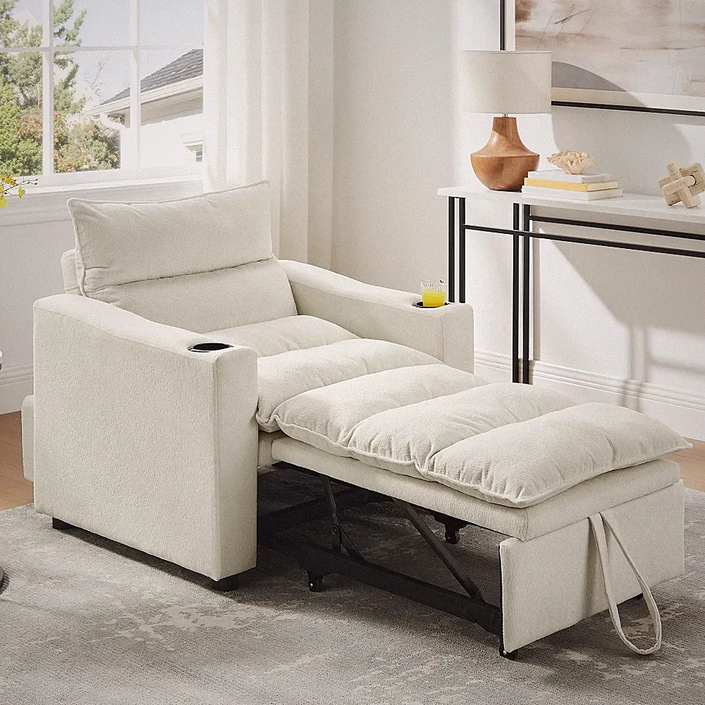 Sofa Chair with Adjustable Backrest Featuring Modern Velvet Upholstery
