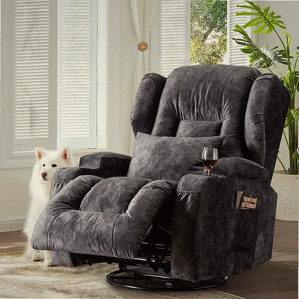 Swivel Recliner Chair Modern Reclining Sofas Home Theater Seating Club Chairs